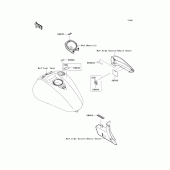 Схема вузла: Інформаційні наклейки для Kawasaki VN2000 VN2000 Classic