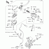 Схема узла: Передний тормозной цилиндр для Kawasaki ZG1400 1400GTR ABS