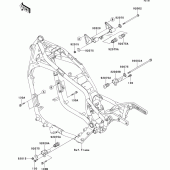 Схема узла: Крепление двигателя для Kawasaki VN1500 VN1500 Classic