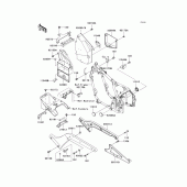 Схема вузла: Кріплення двигуна для Kawasaki VN800 Vulcan 800 Classic