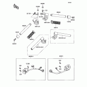 Схема узла: Руль & Пульт управления рулевой для Kawasaki ZX1100 Ninja ZX-11