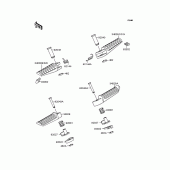 Схема узла: Подножки для Kawasaki ZX400 ZZR400