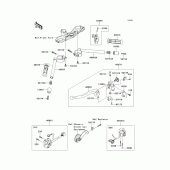 Схема узла: Руль & Пульт управления рулевой для Kawasaki ZX600 Ninja ZX-6R