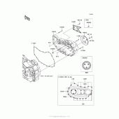 Схема вузла: Right Engine Cover(S) для Kawasaki VN1700 Vulcan 1700 Voyager