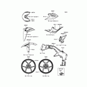 Схема вузла: Decals(White) для Kawasaki ZR1000 Z1000