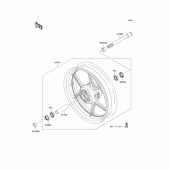 Схема узла: Ступица переднего колеса для Kawasaki ZX1000 Z1000SX