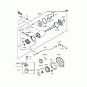 Схема вузла: Стартер електричний & Привід стартера для Kawasaki VN400 Vulcan Classic