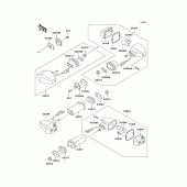 Схема узла: Поворотники для Kawasaki ZX1100 GPZ1100