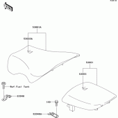 Схема узла: Сиденье для Kawasaki ZX900 Ninja ZX-9R