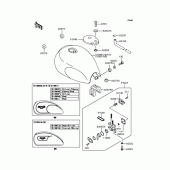 Схема вузла: Паливний бак для Kawasaki BJ250 Estrella RS
