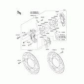Схема вузла: Переднє гальмо для Kawasaki VN1700 Vulcan 1700 Voyager ABS