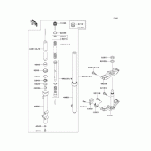 Схема вузла: Передня вилка(1/2) для Kawasaki KX65