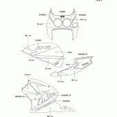 Схема вузла: Decals(green/white/red)(zx750-m1) для Kawasaki ZX750 ZXR750R