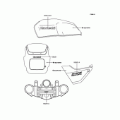 Схема вузла: Наклейки (Greystone; ZR400-E1) для Kawasaki ZR400 ZRX
