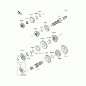 Схема узла: Transmission(zdf) для Kawasaki KX250/ KX252 KX250F