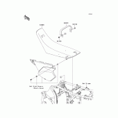 Схема узла: Сиденье для Kawasaki KLX250 KLX250