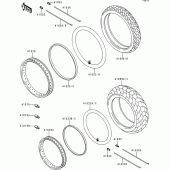 Схема узла: Шины для Kawasaki EN500 Vulcan 500 LTD
