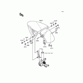 Схема вузла: Переднє крило для Kawasaki ZX1000 Ninja ZX-10R
