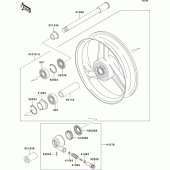 Схема узла: Ступица переднего колеса для Kawasaki ZX1100 ZZ-R1100