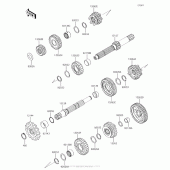 Схема узла: Трансмиссия для Kawasaki KLX140 KLX140L