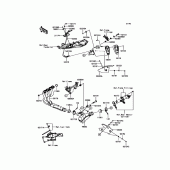 Схема вузла: Вихлопна система Kawasaki ZX636 Ninja ZX-6R ABS KRT Edition