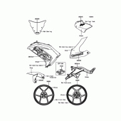 Схема вузла: Наклейка(Сірий)(FHF) для Kawasaki EX400 Ninja 400R ABS