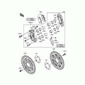 Схема узла: Передний тормоз для Kawasaki ZR1200 ZRX1200 DAEG