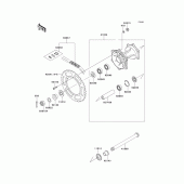 Схема узла: Ступица заднего колеса для Kawasaki KX500