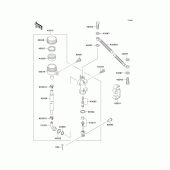 Схема узла: Задний тормозной цилиндр для Kawasaki EX250 ZZR250