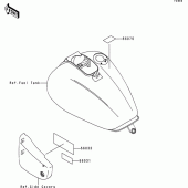 Схема вузла: Інформаційні наклейки для Kawasaki VN1500 VN1500 Classic