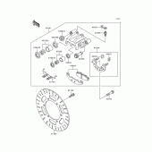 Схема узла: Передний тормоз для Kawasaki EX500 GPZ500S