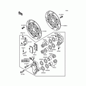 Схема вузла: Переднє гальмо (ZX900-A10/A11) для Kawasaki ZX900 GPZ900R