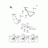 Схема вузла: Задні бічні обтічники & Захист ланцюга (ZR400-E2) для Kawasaki ZR400 ZRX