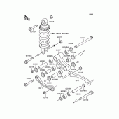 Схема вузла: Задня підвіска для Kawasaki ZX400 ZZR400