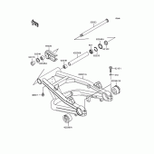 Схема вузла: Задній важіль (маятник) для Kawasaki ZR1200 ZRX1200R