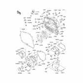 Схема вузла: Кришка двигуна для Kawasaki KL250 KL250 Super Sherpa