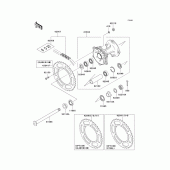 Схема узла: Ступица заднего колеса для Kawasaki KX250/ KX252 KX250F