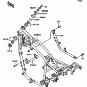 Схема узла: Рама для Kawasaki VN750 VN750 Twin