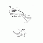 Схема вузла: Наклейки (Bull-; ZR400-G4) для Kawasaki ZR400 Zephyr X