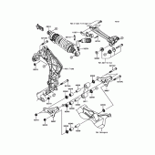 Схема вузла: Підвіска/задній амортизатор для Kawasaki ZR1000 Z1000 ABS