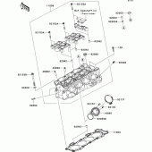 Схема узла: Головка цилиндра для Kawasaki ZX600 Ninja ZX-6R