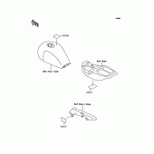 Схема вузла: Інформаційні наклейки для Kawasaki ZR1100 Zephyr 1100RS