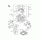 Схема вузла: Головка циліндра для Kawasaki KLX250 KLX250SR