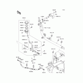 Схема узла: Задний тормозной цилиндр для Kawasaki VN900 Vulcan 900 Custom