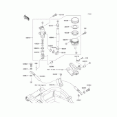Схема узла: Задний тормозной цилиндр для Kawasaki ZX900 Ninja ZX-9R