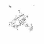 Схема узла: Фара для Kawasaki ZX1100 GPZ1100