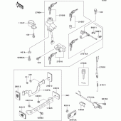 Схема узла: Замок зажигания для Kawasaki ZR750 Zephyr