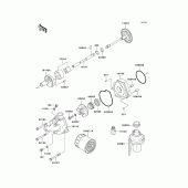 Схема узла: Масляный насос & Масляный фильтр для Kawasaki ZX600 Ninja ZX-6
