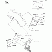 Схема узла: Переднее крыло для Kawasaki ZR1000 Z1000