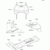 Схема вузла: Decals(ebony/green)(zx600-e1) для Kawasaki ZX600 ZZ-R600